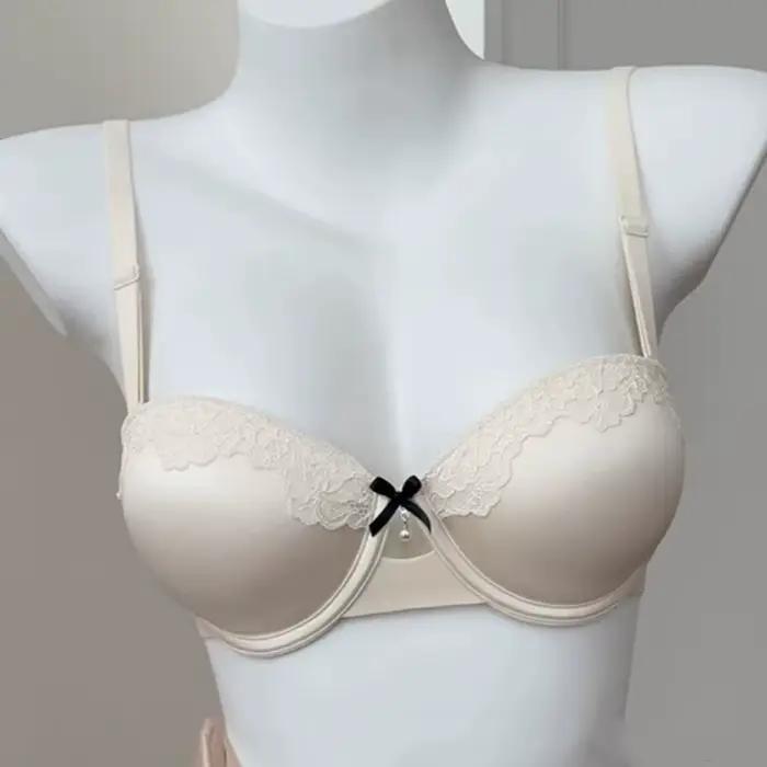 Soutien-gorge sexy en dentelle imprimé léopard pour femme, nouveau style français, effet push-up avec design rehaussé et épaissi