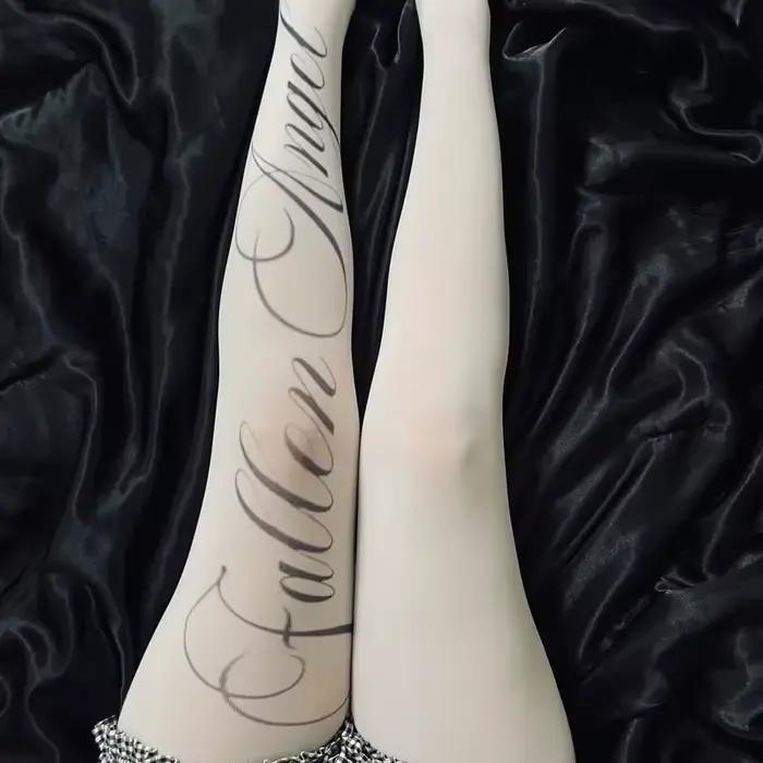 Collants et bas pour femmes avec impression anglaise, mode quotidienne simple, style polyvalent, bas blancs, nouveau style pour jeux de rôle
