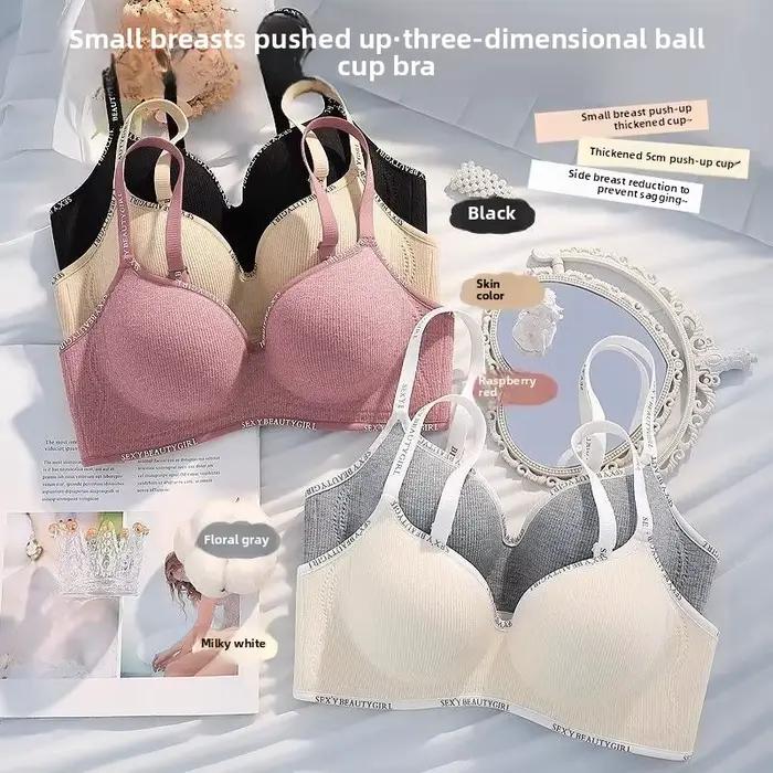 Soutien-gorge push-up AA pour petites poitrines, anti-affaissement, rembourré, à bonnets ronds, avec soutien latéral, sans armatures, lingerie confortable pour usage quotidien