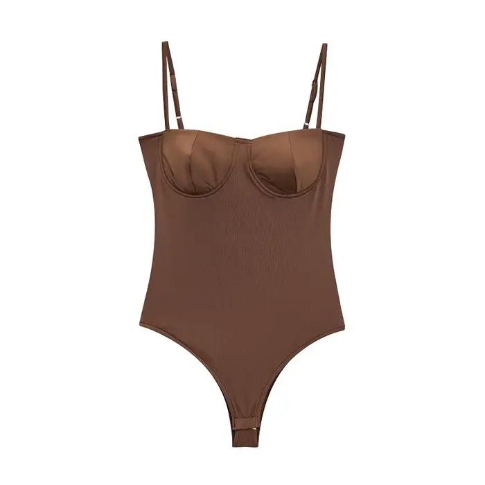MUJER 2025 body femme Sexy Corset body pour femmes Satin dos nu body femmes une pièce combinaisons pour femmes Lingerie