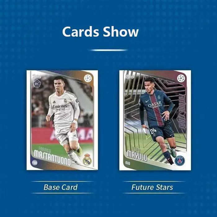 Collection de cartes Topps authentiques saison 2025-26 UCC Champions League European War UEFA Club Competition Football Flagship Series