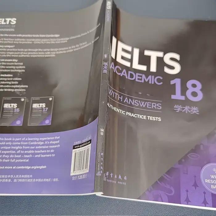 Cahier de travail pour la pratique de l'écriture et de la lecture, Ielts 18, anglais, véritable, Chev, écoute, apprentissage, tests, nouveau