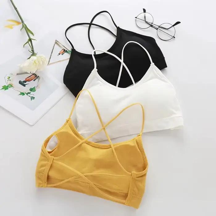 Soutien-gorge Push Up respirant à bretelles croisées pour femme, brassière de sport, yoga, gym, fitness, beauté du dos