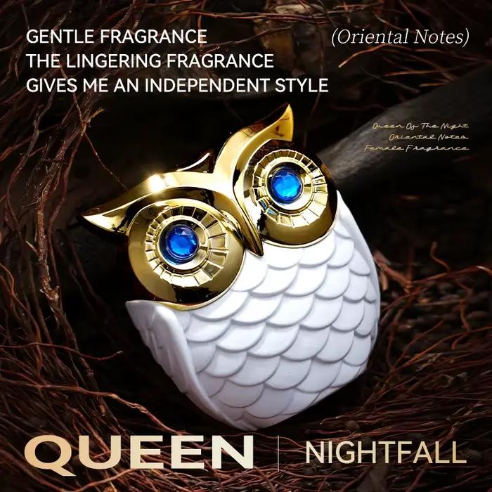 Parfum pour femme Midnight Queen 100 ml, parfum longue durée, parfum oriental élégant avec notes de café, agrumes, tubéreuse, jasmin, vanille, musc
