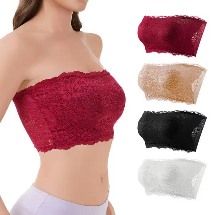 Soutien-gorge en dentelle grande taille pour femme, soutien-gorge sexy sans bretelles, confortable et respirant, soutien-gorge de sport d'été