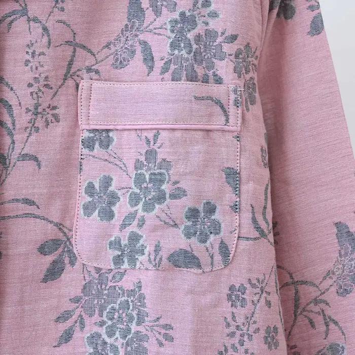 Nouvel ensemble de pyjama 2 pièces pour femme 2026, 100 % coton, pantalon à manches, teint en fil
