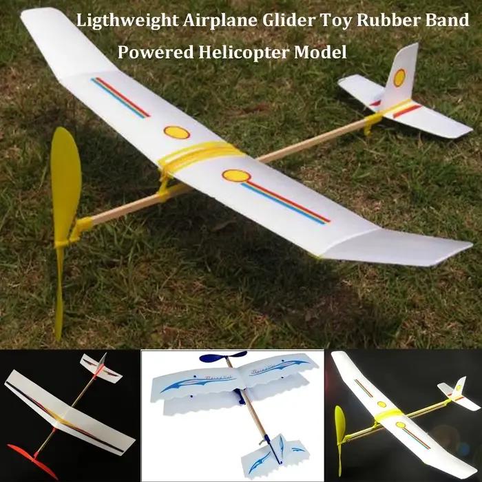 Nouveau Modèle de Planeur Léger Populaire 3 Styles Hélicoptère à Bande Élastique pour Compétition de Vol Étudiant en Extérieur