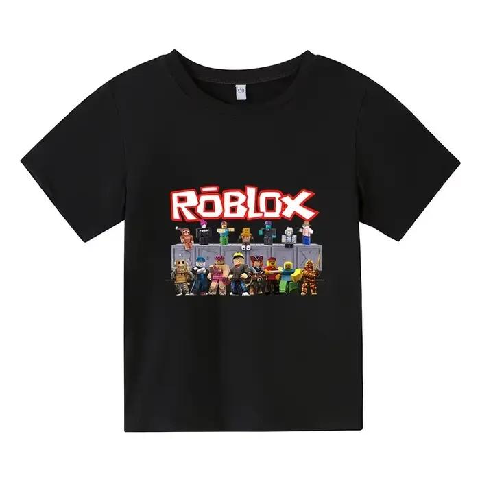 2025 Roblox enfant T-shirt garçons jeu sport coton T-shirt enfant dessin animé à manches courtes haut décontracté rue Harajuku vêtements