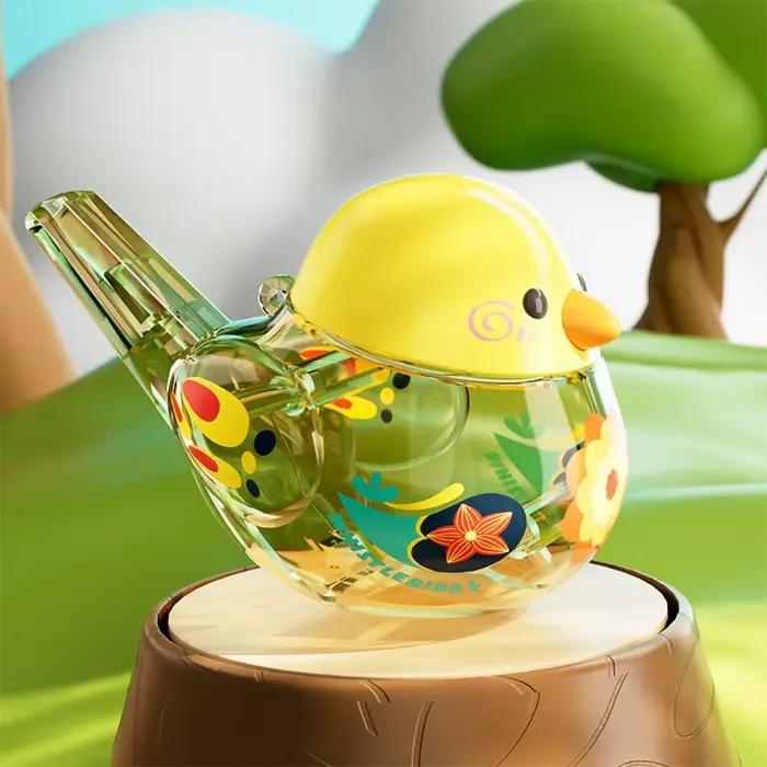 Sifflet d'oiseau aquatique à eau, pour l'entraînement de la prononciation, avec corde de suspension, sifflets musicaux aquatiques, son doux, développe les muscles buccaux