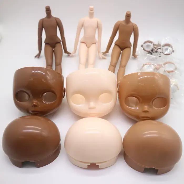 BJD mâle corps cheveux cuir chevelu et yeux pour bricolage personnalisation corps articulé sans maquillage bricolage-assemblage, accessoires