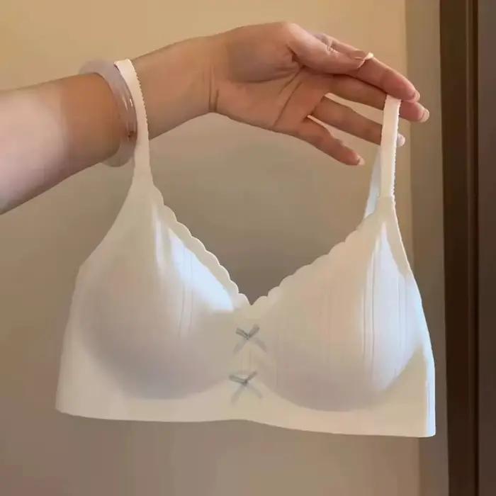 Soutien-gorge dos sans couture pour femmes, sans anneau en acier, petite poitrine push-up, Anti-affaissement, soutien-gorge de soutien confortable et doux