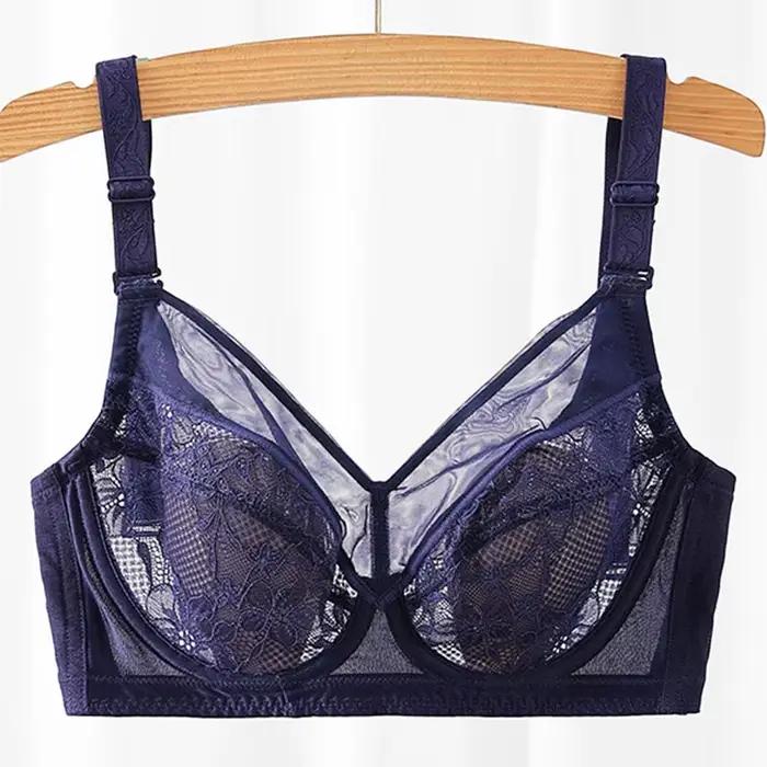 Soutien-gorge à armatures en dentelle pour femmes, soutien-gorge à couverture complète, fil souple, lingerie sexy, bralette push-up, 34, 36, 38, 40, 42, 44, 46, 48 B, C, D, E F