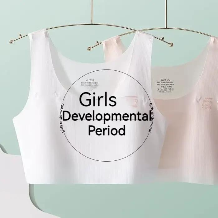 Soutien-gorge 2026 pour adolescentes, nouveau soutien-gorge de développement pour jeunes filles, sans armatures, brassière de sport pour filles, couleur unie, soutien-gorge d'entraînement