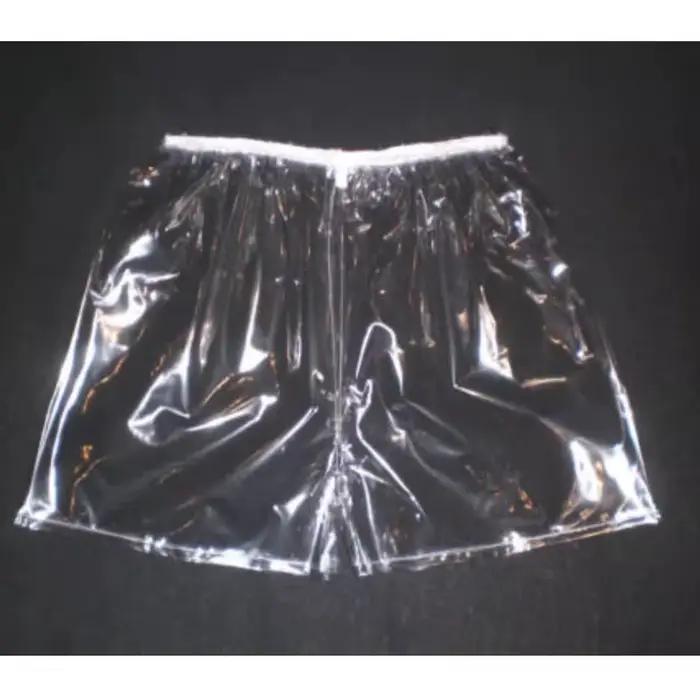 Culottes transparentes sexy pour hommes, pantalons en PVC transparent, boxers pour femmes, culottes en plastique douces et lisses pour couples, culottes imperméables