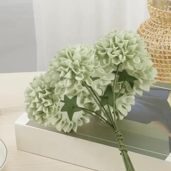 Roses vertes sauge et fleurs de Dahlia, 25 pièces, pour la décoration de la maison, cérémonie de remise de diplôme, Festival, célébration, fête d'anniversaire
