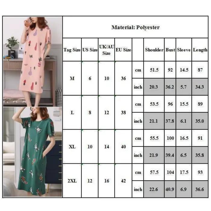 Robe de nuit pour femmes, nouvelle mode, vêtements de nuit, dessin animé, manches courtes, pyjama imprimé, 2024