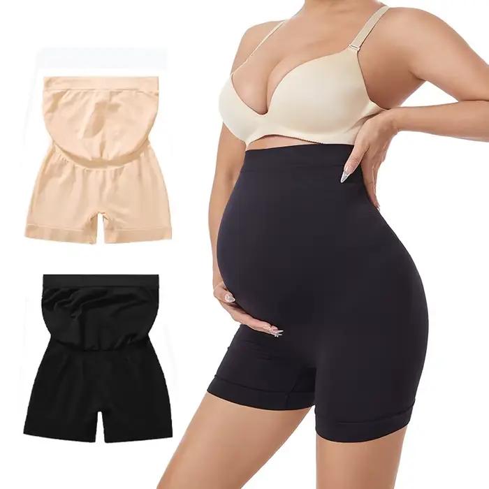 Femmes culottes de sécurité confortables culottes dames grossesse Leggings courts sous-vêtements taille haute sans couture pantalons de maternité enceinte