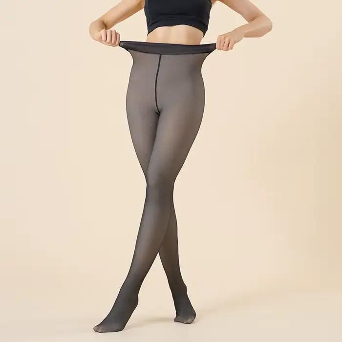 Bas thermiques élastiques en velours translucide pour femmes, collants chauds et épais pour grossesse et hiver, chaussettes Sexy, Streetwear féminin