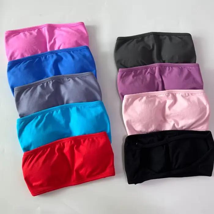 Pericic – soutien-gorge de sport Bandeau à bretelles, dos nu, débardeur de Yoga pour femmes, sans couture, froissé, pour entraînement, Fitness, haut de gymnastique Sexy