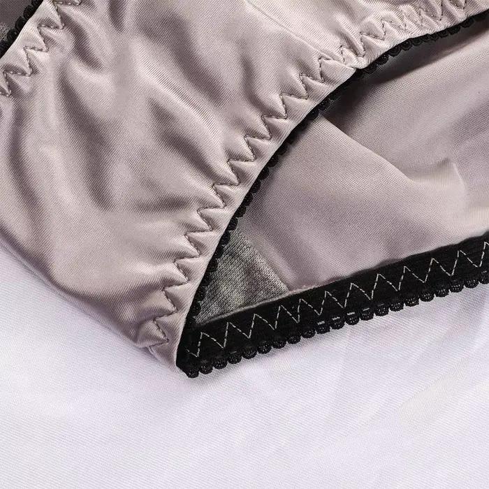 Culotte taille basse en tissu satiné pour femmes, tongs sexy pour filles, sous-vêtements brillants, slips de fitness brodés, caleçons de sport, documents solides