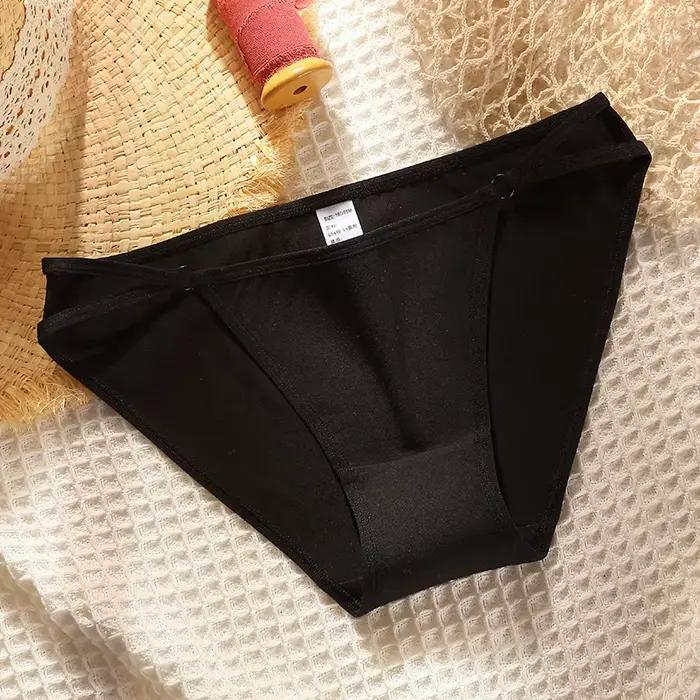 Culotte Japonaise en Coton pour Femme, Sous-Vêtement Sexy, Solide, Taille Basse, Sans Couture, Confortable, Nouvelle Collection