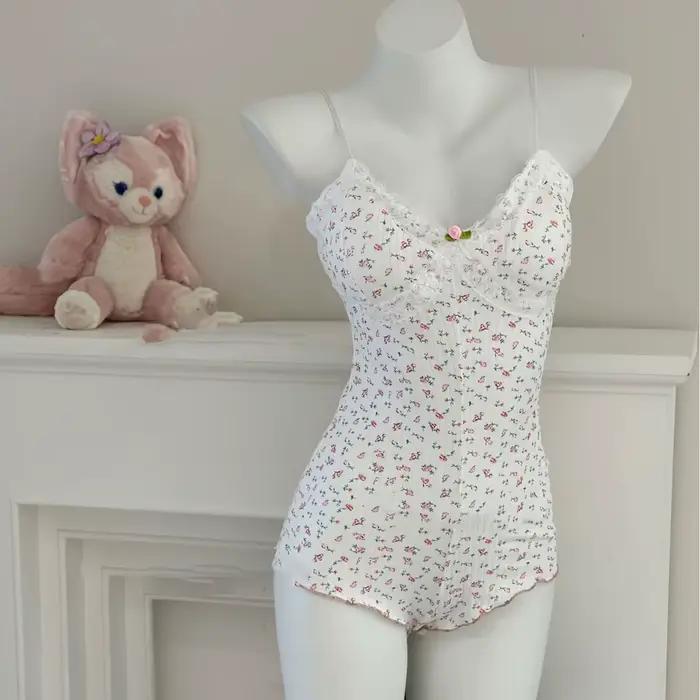 Onesie-Pyjamas floraux mignons pour femmes, ensemble de pyjamas PJ, CoAdvantages, Esthétique