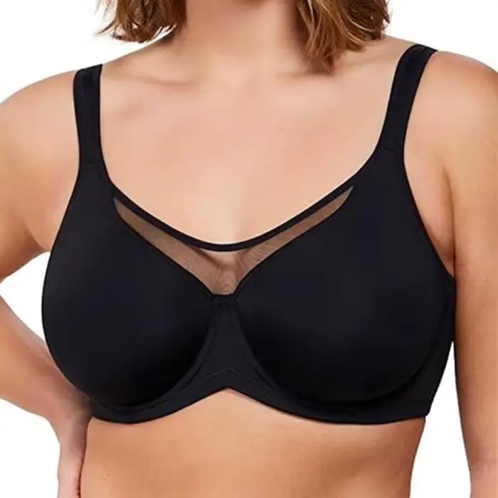 Soutien-gorge femme grande taille sans couture, confortable, surface lisse, bretelles ajustables, effet push-up, sans rembourrage, respirant, anti-humidité