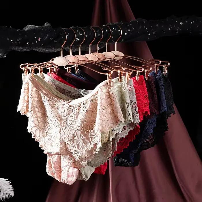 Culotte Sexy en Dentelle pour Femme, Sous-Vêtement Doux et Respirant, Transparent, Confortable