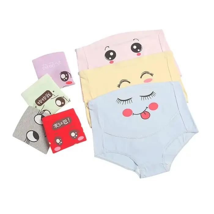 Culotte en coton pour femmes enceintes, sous-vêtements de maternité, vêtements pour femmes enceintes, slip de grossesse, taille haute, intimes de maternité