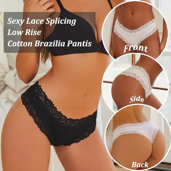 7 pièces/ensemble femmes Sexy dentelle culottes coton sans couture culotte brésilienne femme Sexy taille basse sous-vêtements doux string Lingerie S-XL