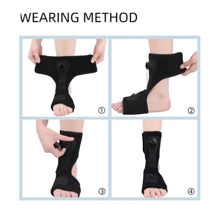 Attelle de nuit réglable pour fasciite plantaire, orthèse orthopédique pour pied tombant et douleurs liées à la fasciite plantaire, convient aux hommes et aux femmes