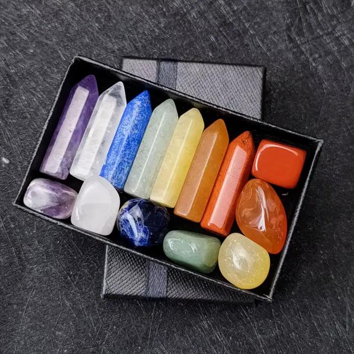 Chakra pierre naturelle cristal pierre précieuse guérison Quartz minéral ornement Reiki pierres précieuses méditation spirituelle décor à la maison artisanat cadeau