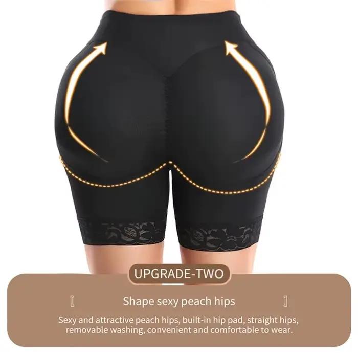 Culotte rehausse-fesses sexy pour femme, avec coussinets en mousse 3D pour le rehaussement des hanches, sous-vêtement rembourré push-up, short gainant sans couture, effet galbant