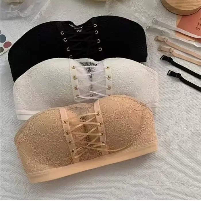 Soutien-gorge push up en dentelle pour femmes et filles, lingerie sexy, brassière confortable, sans anneaux en acier, mode féminine
