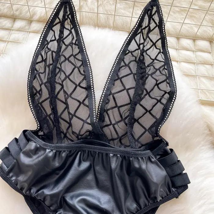 Femmes Sexy voir à travers maille body Chic mode élastique Bodycone combinaisons Hotsweet gothique combishorts