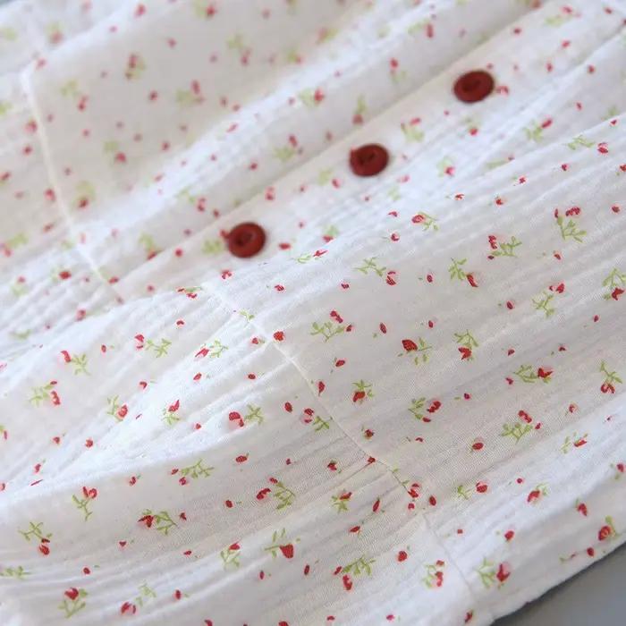 Nouvelle Robe de Nuit Longue à Imprimé Floral pour Femme, Lingerie en Coton Pur Confortable, Vêtement d'Été Décontracté pour la Maison, Tendance