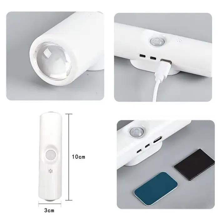 Lampe murale intelligente à dégradé RGB avec capteur de mouvement magnétique rechargeable pour chambre, salle de bain, placard, jardin, décoration intérieure