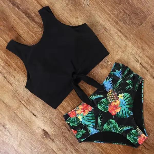 Taille haute maillot de bain Bikini 2021 Push Up maillots de bain femmes Sexy maillot de bain femme gilet Bikini ensemble léopard maillot de bain maillots de bain