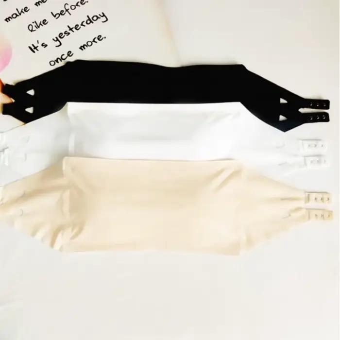 Soutien-gorge bandeau sans bretelles antidérapant sans couture pour femme, dos évidé, double fermeture à crochets, coussinets push-up amovibles, top tube invisible