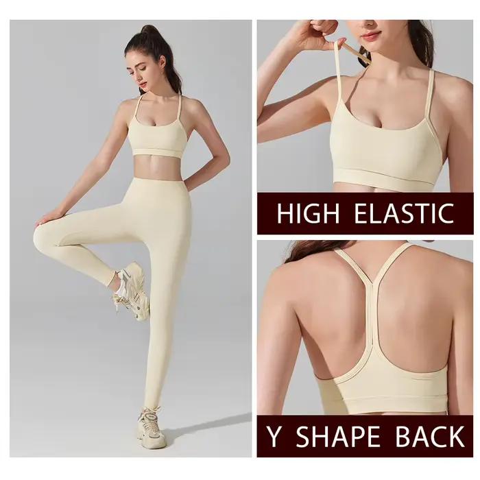 Soutien-gorge de sport à fort impact pour femme – Soutien-gorge de fitness respirant Racerback Yoga Prêt Beau soutien du dos pour la course et la salle de sport