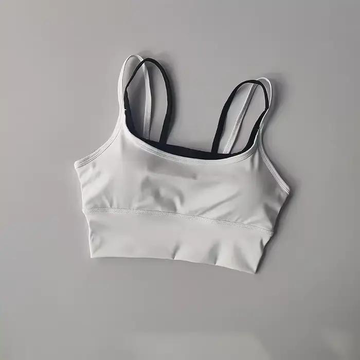 Soutien-gorge de Sport pour femmes gilet de gymnastique Yoga beauté noir bustier tubulaire course soutien-gorge de Sport Fitness Yoga haut court sous-vêtements Sexy Sport soutien-gorge haut