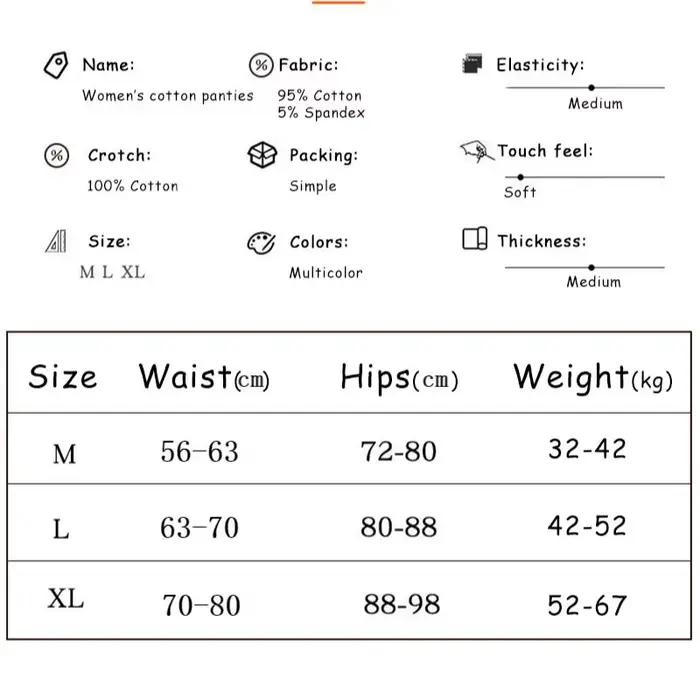 IEUHIA – culottes en coton pour femmes, sous-vêtements à taille moyenne, doux et respirants, slips de dessin animé pour femmes, sous-vêtements féminins, 5 pièces
