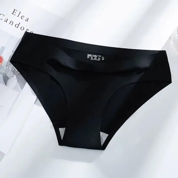Poblador – ensemble de culottes pour femmes, sous-vêtements sans couture, en soie, multi-col, taille basse, Lingerie féminine, 4 pièces/ensemble, XXXL