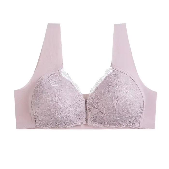 Soutien-gorge grande taille M-XXXL femmes Sexy solide dentelle soutiens-gorge 3/4 tasse respirant quatre rangées strucLadies Push Up sous-vêtements été nouveau