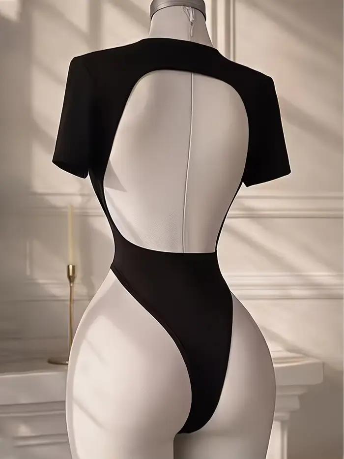 Body dos nu pour femme de haute qualité, couleur unie, coupe confortable, sous-vêtement basique