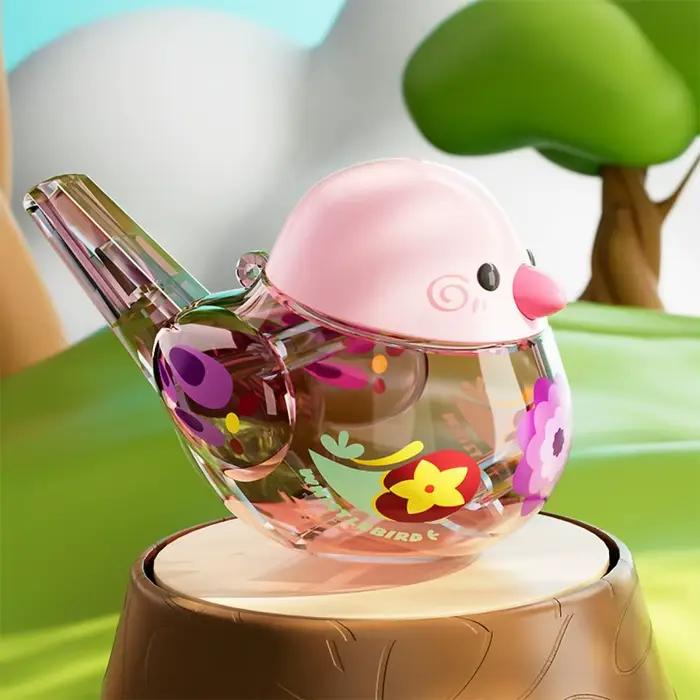 Sifflet d'oiseau aquatique à eau, pour l'entraînement de la prononciation, avec corde de suspension, sifflets musicaux aquatiques, son doux, développe les muscles buccaux