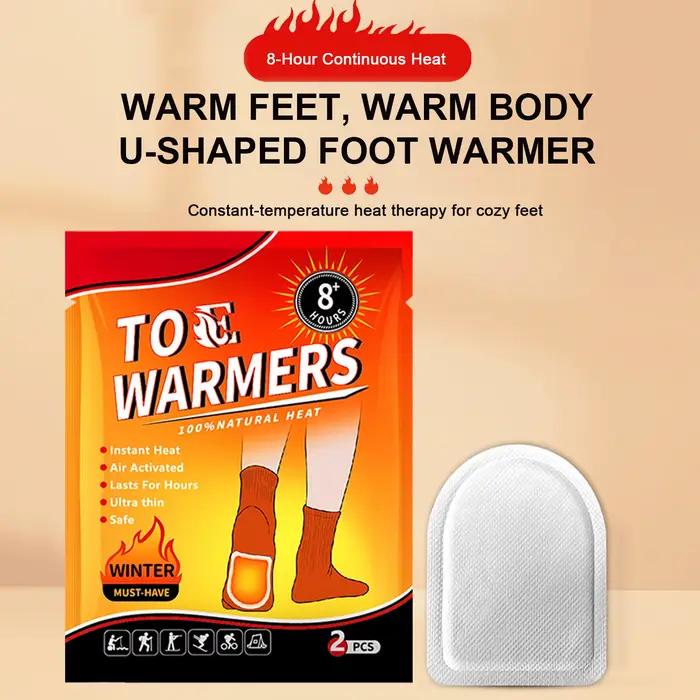 Nouveau 20 paires de chauffe-orteils jusqu'à 8 heures de chaleur résistant au froid chaud auto-chauffant chauffe-pieds jetables chauffe-pieds pour temps froid