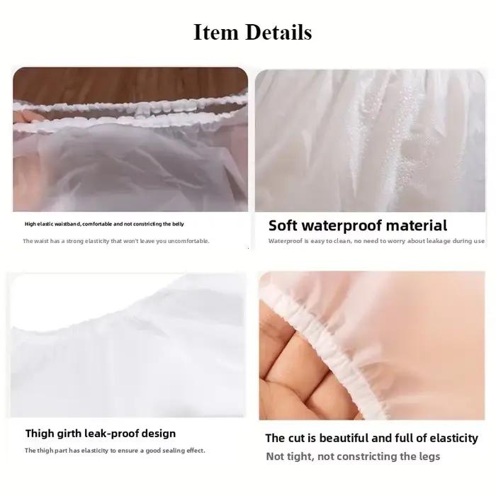 Culottes imperméables réutilisables en TPU pour adultes, hommes et femmes, couvre-culottes pour incontinence, culottes pour incontinence, douces et élastiques