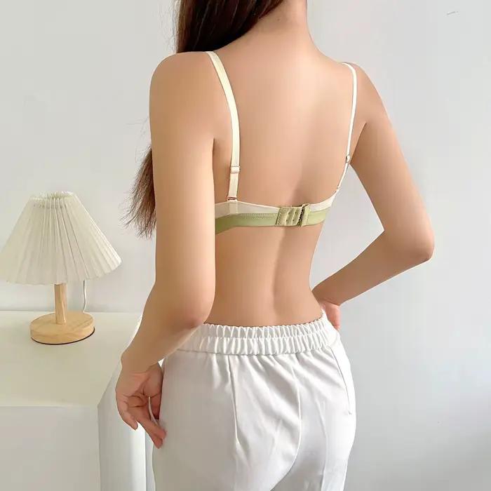 Soutien-gorge sans couture à dos bas pour femmes, haut confortable, sous-vêtements sans fil, lingerie sans doublure, sexy, bralette dos nu, livraison directe