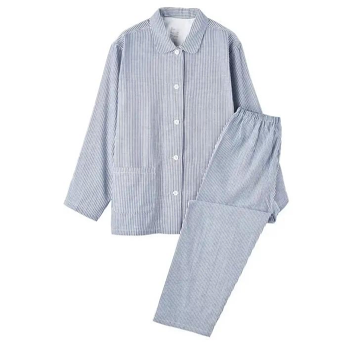 Décontracté 100% coton à manches longues Pijamas femmes revers chemise pantalon costume printemps automne Pyjamas femme vêtements de nuit hommes Pyjamas ensembles